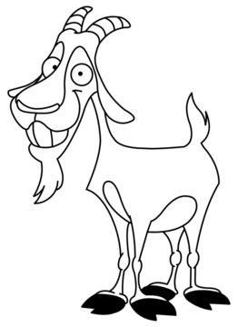 Outlined billy goat