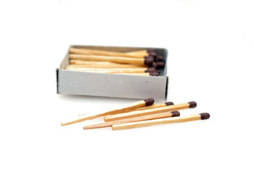 Matches isolated on white background