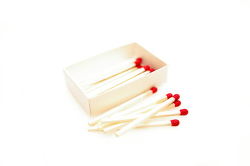 Matches isolated on white background