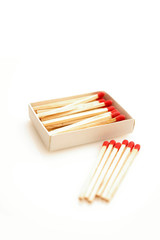 Matches isolated on white background