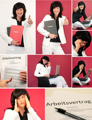 Collage Arbeitsvertrag