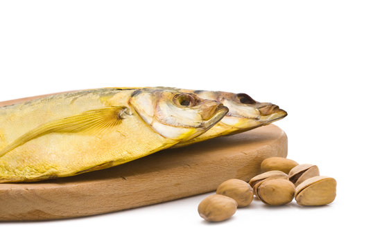 Salted moonfish isolated on white background