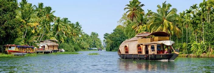Fotobehang India backwaters du kerala