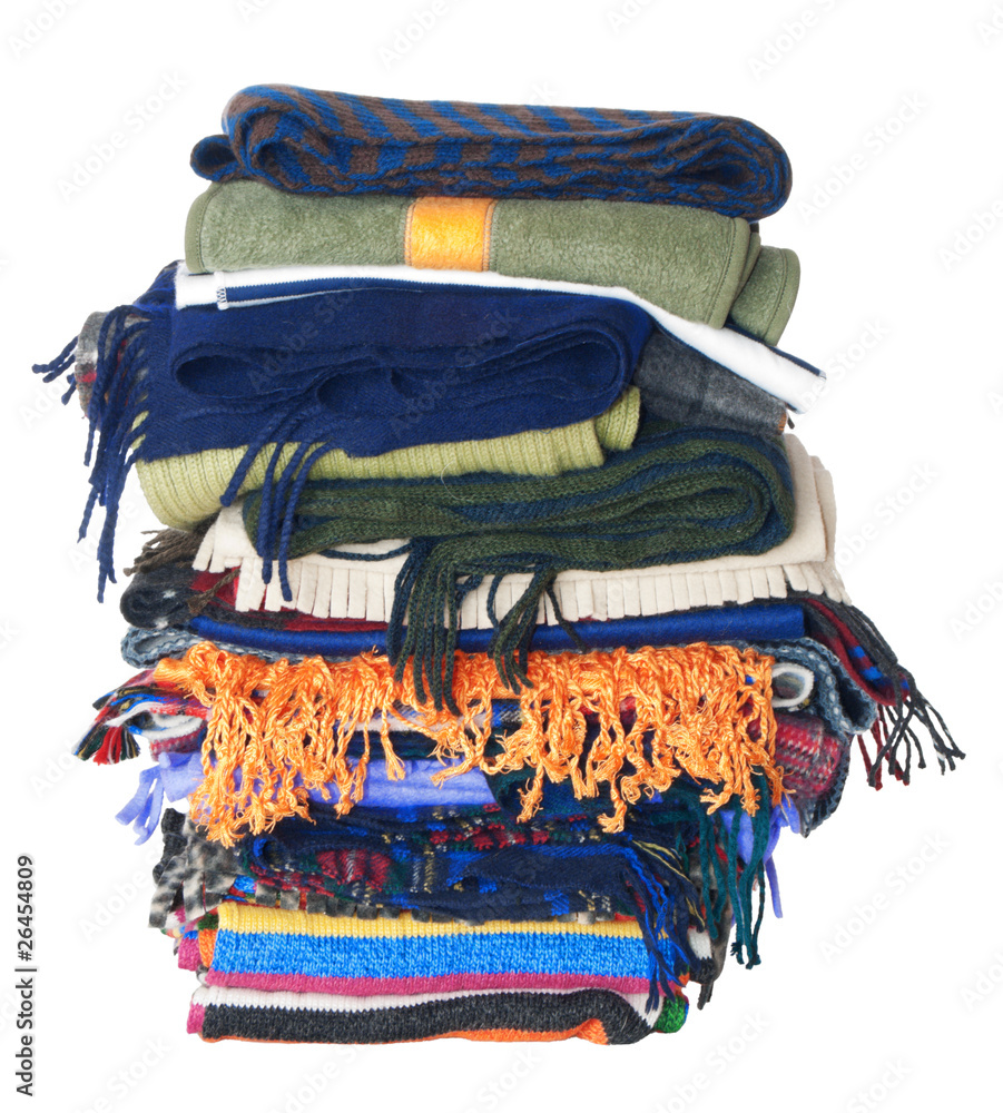 Wall mural Scarfs stack | Isolated