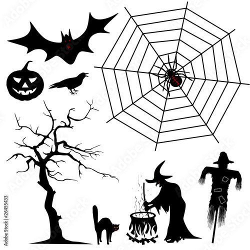 "Halloween Silhouetten - Set" Stockfotos und lizenzfreie Vektoren auf Fotolia.com - Bild 26455433