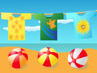 T shirt at the beach