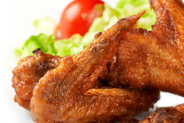 Chicken legs with fresh vegetables