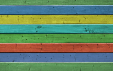 Wall of pine multicolor wood board. Lining closeup