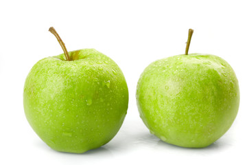 apples on the white background