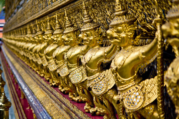 Golden garuda in grand palace, Bangkok Thailand