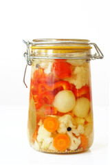 Homemade vegetable pickles