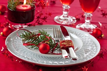 christmas table setting