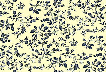 Seamless twigs (beige & dark blue)