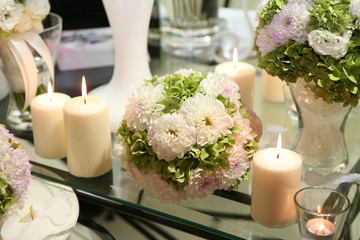 Flower and candle decoration