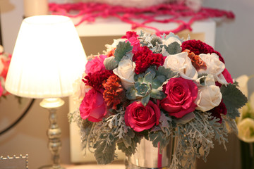 Bouquet and a lamp