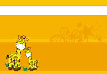 Naklejka premium giraffe background4