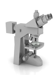 Fototapeta premium microscope isolated on white