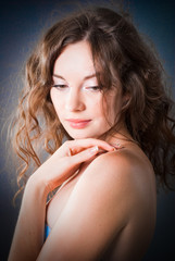 Obraz premium despondent young lady