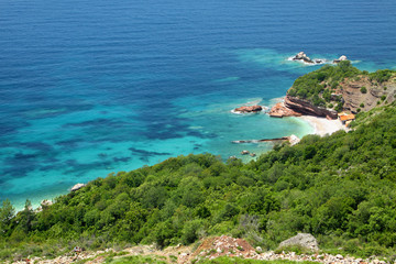 Summer view of Adriatic seacoast, Montenegro