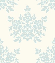 Seamless retro style background with flowers