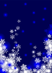 Weihnachtskarte Sternenhimmel Schneeflocken