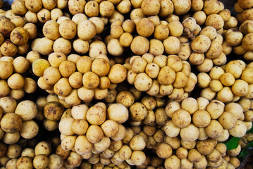 Many longan in Thailand fresh market