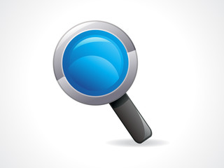 abstract search icon in blue