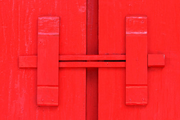 Red door with lock