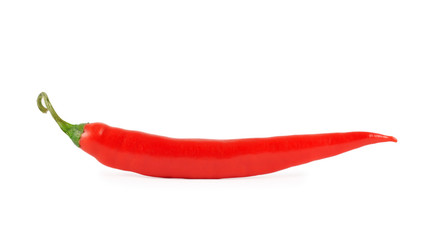 red chilli pepper isolated on white background