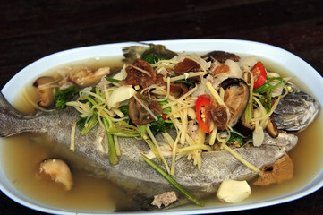 The chinese style boiled fish