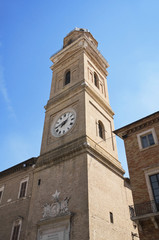 Fototapeta na wymiar Civic tower. Macerata. Marche.