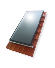 Solar collector on the roof