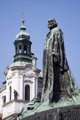 Fototapeta na wymiar Praga - Jan Hus Landmark, Jan Kotera, 1915