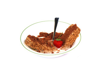 Bowl of cereals over white