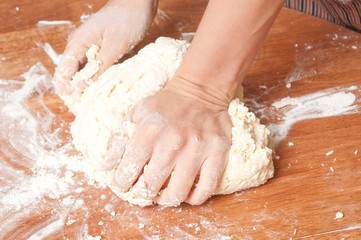 Freshly prepared bread dough