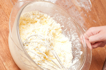 Freshly prepared bread dough