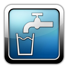 Glossy Square Icon "Running Water"