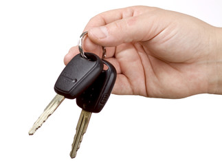 Woman jand giving key