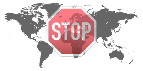 Worldmap - Weltkarte - Stop
