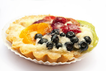 delicious flan with fruit