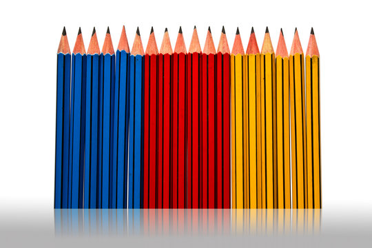 Pencils Isolated on White Background