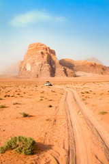 Fototapeta na wymiar Pustynia Wadi Rum, Jordan.