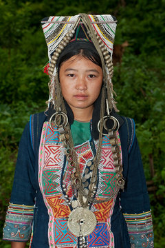 Portrait Akha Frau von Laos