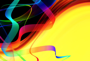 abstract gradient ribbon template