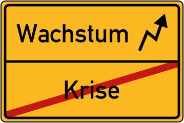Ortstafel Krise und Wachstum