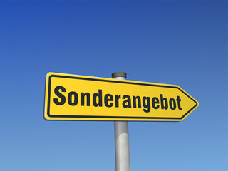 Wegweiser Sonderangebot