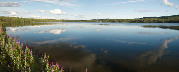 Beautiful lanscape of Kuusamo region were bgins Lapland