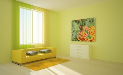 green interior composition