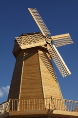 Old wooden windmill
