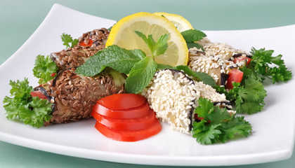 Rolled eggplant